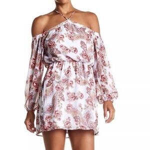 NWOT WAYF Liberty Floral Cold  Shoulder Dress Small